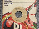 45 7’ David Bowie / Hunter - Heroes / Rock On Promo + Holed Sleeve