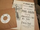PHIL GRAY & THE GO BOYS SOMEBODY'S GOT MY BABY ROCKABILLY 45 NM WITH PROMO SHEET