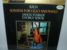 Starker, Sebok, BACH: SONATAS FOR CELLO AND PIANO, LP record, NM, NETHERLANDS