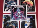 DIY 5 Handmade Ceramic LP Poster Coasters METALLICA 80s 90s Heavy Metal Hard Rck