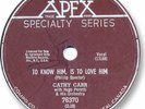 CATHY CARR Pop Vocal 78 RPM Record. To Know Him, is to Love Him