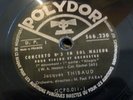 JACQUES THIBAUD -  PAUL PARAY / MOZART violin concerto no 3 / POLYDOR