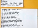 BBC Transcription Disc - In Concert - 288 featuring The Fixx, Girlschool 1982