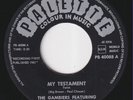 BIG BROWN & The GAMBLERS * My Testament * 1961 Jump BLUES R&B Rock'n'Roll 45 *