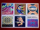DIY 6 Handmade Ceramic Poster LP Drink Coasters TAME IMPALA Modern Indie Psych
