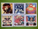 DIY 6 Handmade Ceramic LP Drink Coasters JIMI HENDRIX ELTON JOHN LED ZEPPELIN