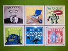 DIY 6 Handmade Ceramic LP Drink Coasters 90’s 00’s WEEZER INDIE POP Rivers Cuomo