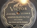Memphis Blues 78 RPM Victor Scroll # 21184 Ben Pollack EX