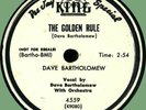 DAVE BARTHOLOMEW The Golden Rule / Mother Knows Best 78rpm King 1952 WLP