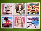 DIY 6 Handmade Ceramic LP Poster Coasters HARRY STYLES SIA BRITNEY BILLIE EILISH