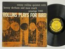 SONNY ROLLINS Plays for Bird Prestige 7059 Mono DG RVG Yellow & Black Jazz LP