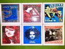 DIY Set 6 Handmade Ceramic LP Poster Coasters JACK WHITE STRIPES MEG THIRD MAN