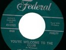 Lee Shot Williams You're Welcome To The Club / Hold Me 45 1964 R&B Federal vg