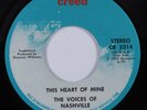 Funk Gospel 45 VOICES OF NASHVILLE This Heart Of Mine CREED VG+ HEAR