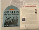 GG Allin Out For Blood Blue Vinyl limited edition 00/18