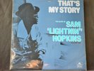 Sam Lightnin Hopkins That's My Story UK Polydor 1969 12