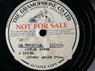 JAZZ: JOHNNY DODDS TRIO - ‘INDIGO STOMP’ SHELLAC HMV TEST PRESSING 78