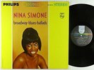 Nina Simone - Broadway, Blues, Ballads LP - Philips - PHS-600-148 VG+