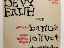 DEVY ERLIH - BARTOK sonata JOLIVET suite rhapsodique ADES orig LP EX++