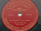 BILLIE HOLIDAY STRANGE FRUIT FINE & MELLOW 78rpm Commodore Jazz Excellent.