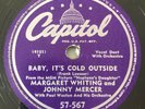 Margaret Whiting Johnny Mercer Baby It's Cold Outside/ I Never Heard You Say 78