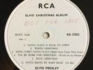*UK 1957 DEMO* ELVIS PRESLEY Elvis Christmas Album RCA RD 27052 WHITE LABEL TEST