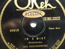78 rpm Okeh 40916, Bix Tram Lang, In a Mist, piano solo by Bix, like new E+