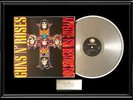 GUNS N' ROSES APPETITE FOR DESTRUCTION WHITE GOLD PLATINUM TONE RECORD  NON RIAA