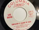 LEE DAVID   TEMPTATION IS CALLING MY NAME   COLUMBIA PROMO RARE ORIG. SOUL 45