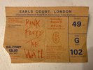 PINK FLOYD - The WALL - VINYL LP & *CONCERT TICKET* EARLS COURT 1980