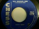 Chuck Berry Merry Christmas Baby Run Rudolph Run rock 45 Chess 1714 EX
