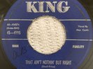 MAC CURTIS That Ain't Nothin' But Right (1956) King 4995 Rockabilly R&B 45 VG