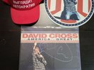 David Cross SIGNED …America…Great /100 Ltd Ed Tri-Color Red White Blue w/ Hat