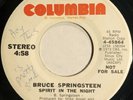 Rock 45 - Bruce Springsteen - Spirit In The Night - Columbia - VG - PROMO RARE