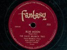 78tk-Jazz-FANTASY 505 -Dave Brubeck Trio-(Blue Moon/Tea for Two)