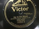 78 rpm 1914' Victor  Record Joy To The World Ye Faithful TRINITY CHOIR Christmas
