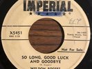 WELDON ROGERS So Long Good Luck And Goodbye Rare Rockabilly Imperial Promo 45