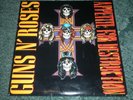 GUNS N ROSES APPETITE FOR DESTRUCTION RECORD LP 24148 GEFFEN CLUB VERSION 1987