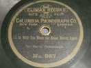Rare Climax Disc Record Of Harry McDonough. 1901. Good cond w/some surface noise