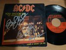 ac/dc autograph singer brian johnson & angus young signed live concert collector