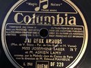 Josephine Baker J’ai deux amours / La petite tonkinoise / Columbia 78
