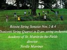 OVAL ARGO ZRG 603 UK - ROSSINI / DONIZETTI STRING SONATAS - ASMF - MARRINER EXNM