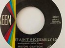 Mod Popcorn R&B 45 MILTON GRAYSON It Ain't Necessarily So/You're A Part Of Me