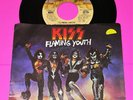 45 rpm glam rock KISS Flaming Youth 1976 Casablanca NB 858 promo w/ PS E+/V+ TOP