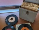 45 RPM Carrying Case With Dividers and Packed With Records Oldies Rock n Roll