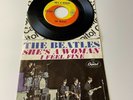 Beatles 45 I FEEL FINE + SHE'S A WOMAN Capitol 5327 W/ Picture Sleeve NR-Mint