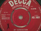 The Who,UK EXPORT,My Generation/Shout & Shimmy,VG,Decca,Mod,Freakbeat,Garage