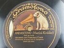 VIOLIN 78 rpm RECORD Gramófono FRANCISCO COSTA Andantino / Siciliano X-RARE