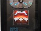 Metallica Master of Puppets In-House Elektra Award  goldene Schallplatte gold