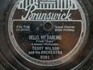 78 RPM Hello My Darling Billie Holiday Teddy Wilson Brunswick 8281 A13